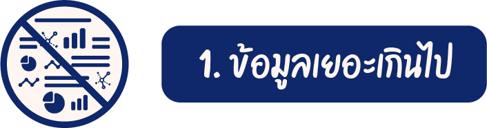 1. ข้อมูลเยอะเกินไป