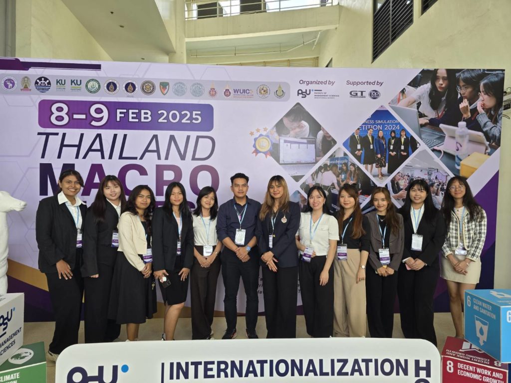 The Thailand Macro Business Simulation is a highly competitive event where students apply strategic decision-making, financial analysis, and business acumen to manage virtual enterprises. Team WeR1 from WUIC demonstrated outstanding teamwork, critical thinking, and leadership, outperforming competitors from leading universities nationwide.