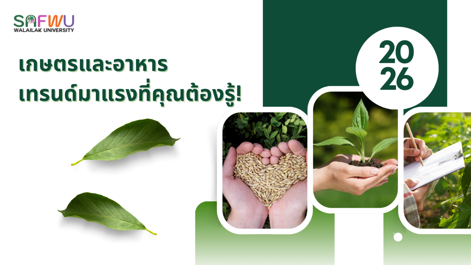 เกษตรและอาหาร เทรนด์มาแรงที่คุณต้องรู้