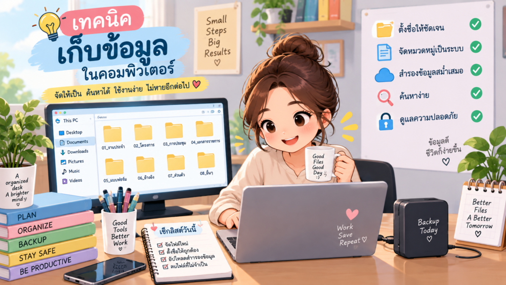 จัดไฟล์ในคอมพิวเตอร์