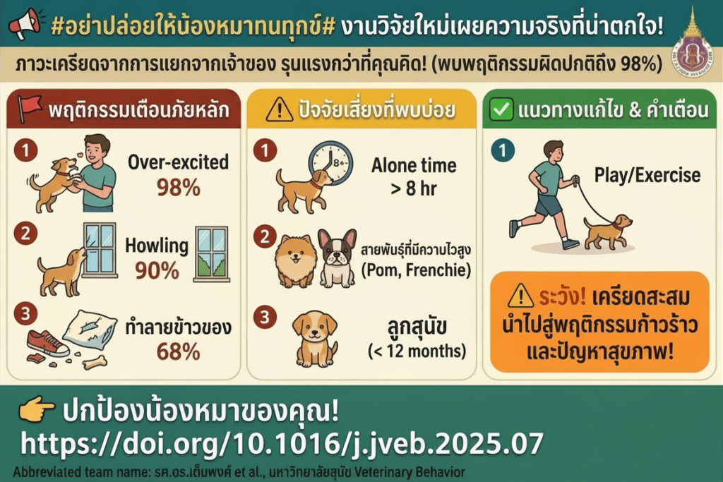 🐶 น้องหมาอยู่บ้านคนเดียวแล้วเครียด...สังเกตได้อย่างไร?
