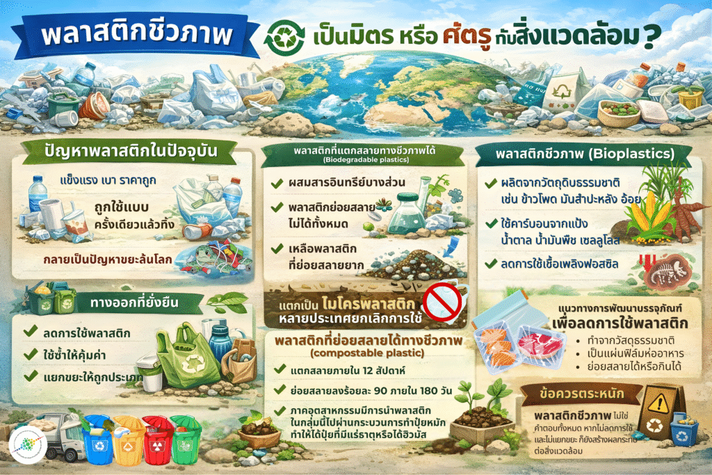 พลาสติกชีวภาพ เป็นมิตรหรือศัตรูกับสิ่งแวดล้อม