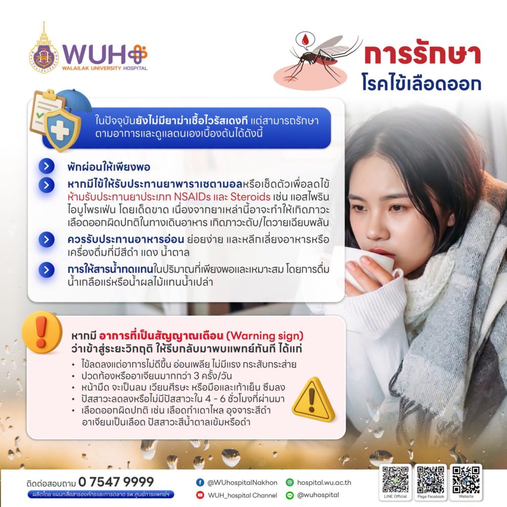 ข้เลือดออกเกิดจากเชื้อไวรัสเดงกี โดยมียุงลายเป็นพาหะ