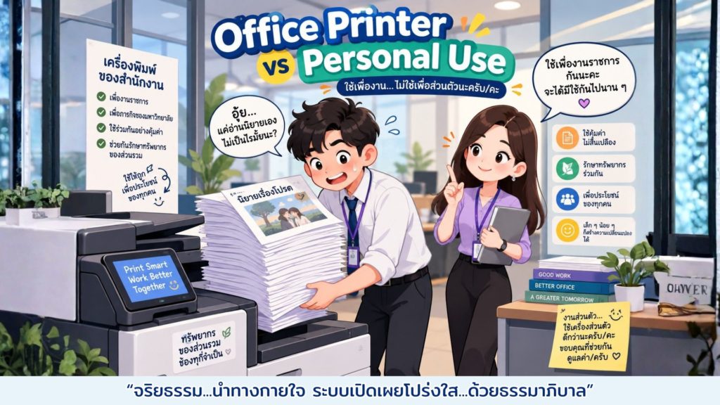 พริ้นเตอร์ออฟฟิศไม่ใช่เครื่องพริ้นต์ส่วนตัว