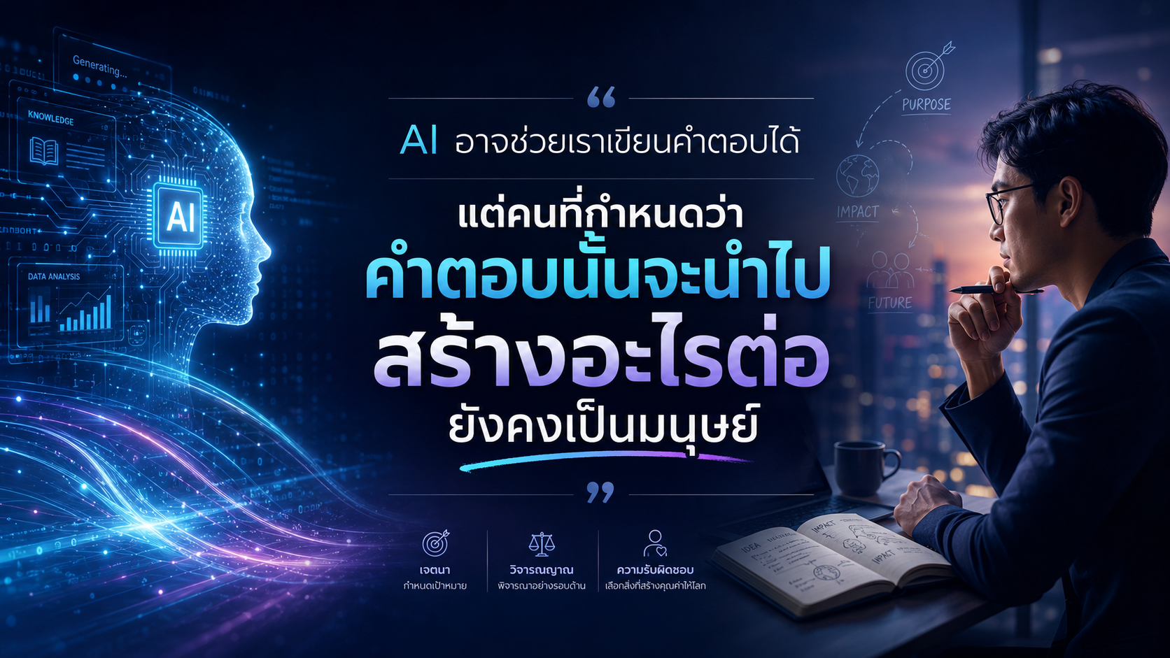 AI ไม่ได้เก่งกว่ามนุษย์ แต่คนที่ใช้ AI เป็น อาจไปได้ไกลกว่าคนที่ไม่ใช้